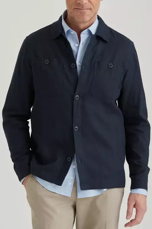 CASTELL OVERSHIRT MÖRKBLÅ