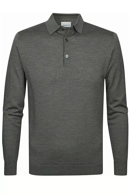 BONEO POLOSHIRT GRÖN/MELANGE MERINOULL